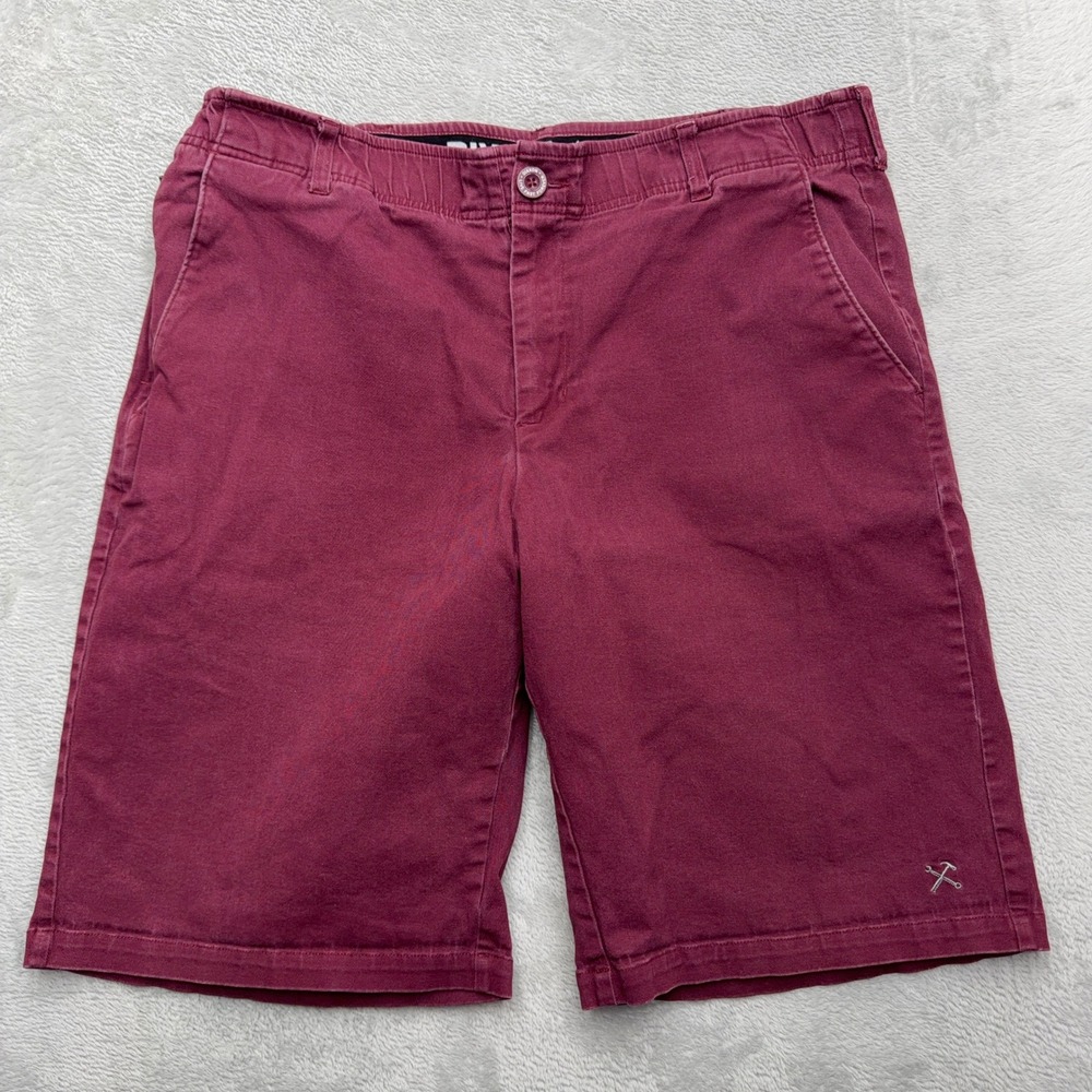 Dixxon Shorts Mens 36 Burgundy D-Flex Chino Twill Stretch Casual Workwear